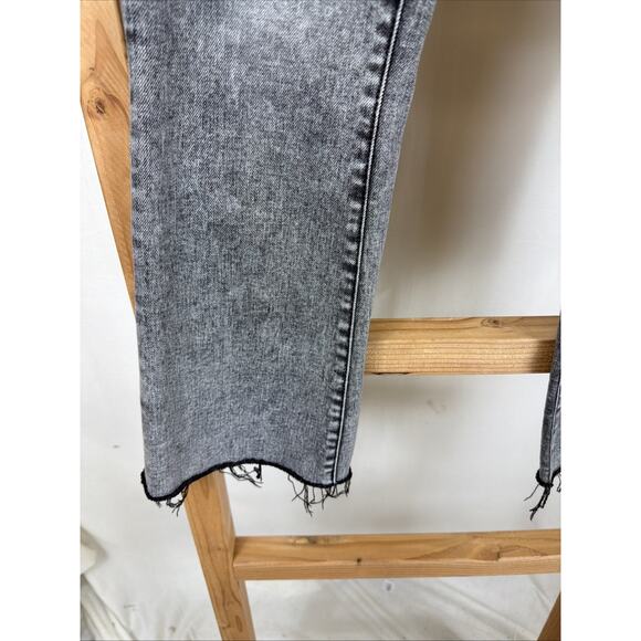 Dear Jonn Washed Black Jeanne Flare Pants Button Front Black #1209 Size 25 - Picture 2 of 5